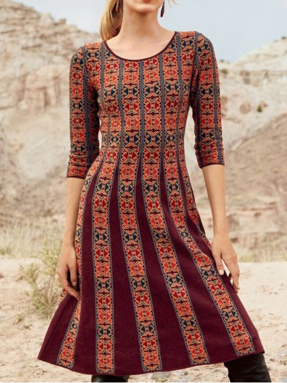 Peruvian Connection Pima Cotton Knit Dress XS